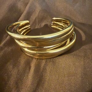 Elegant Gold Cuff Bracelet Orbit x Amanda Steele